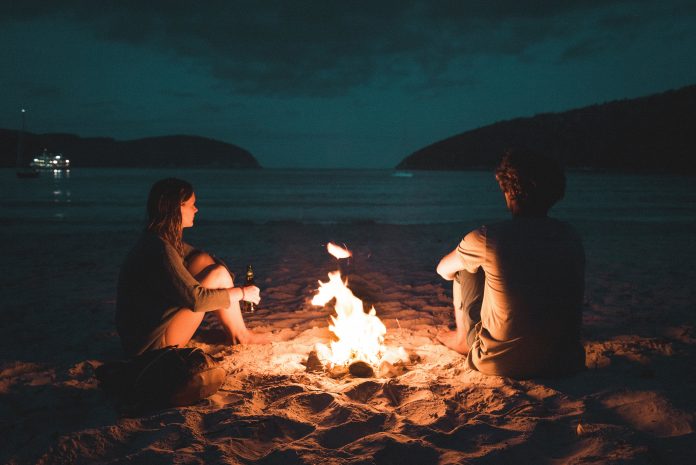 smores-around-a-beach-bonfire-camping-trip