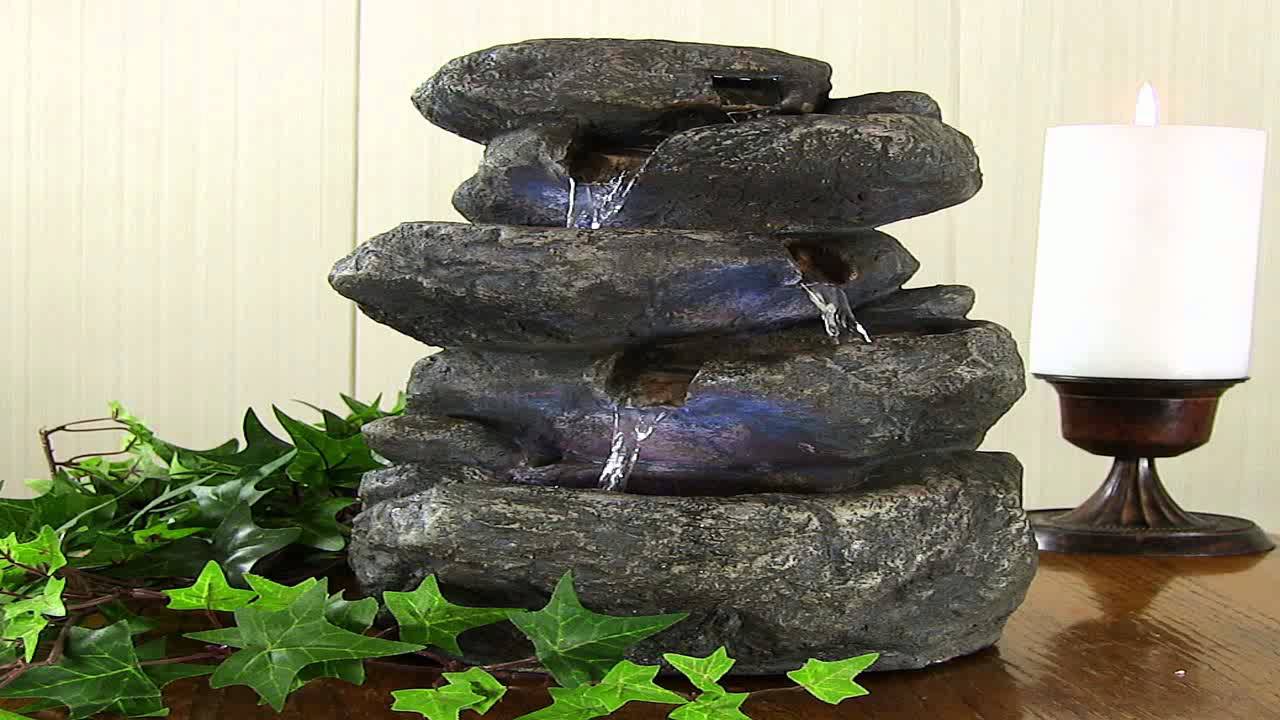 Rocky Tabletop Indoor Personal Waterfall Fountain Desktop