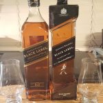 Johnnie Walker labels next to each other